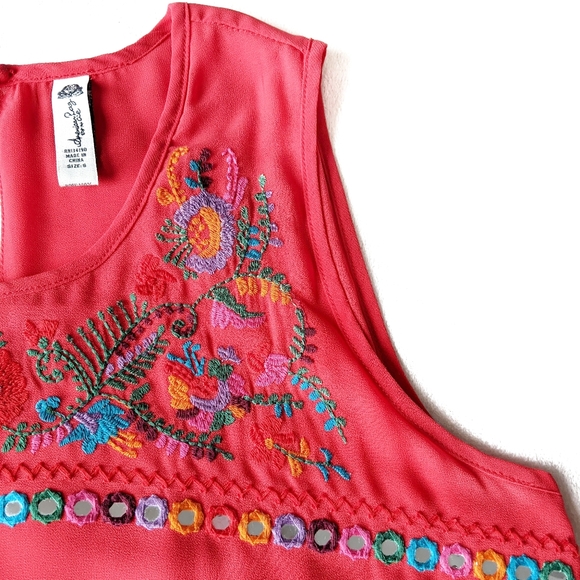 AMERICAN RAG ET CIE Embroidered Sleeveless Top - Picture 7 of 9